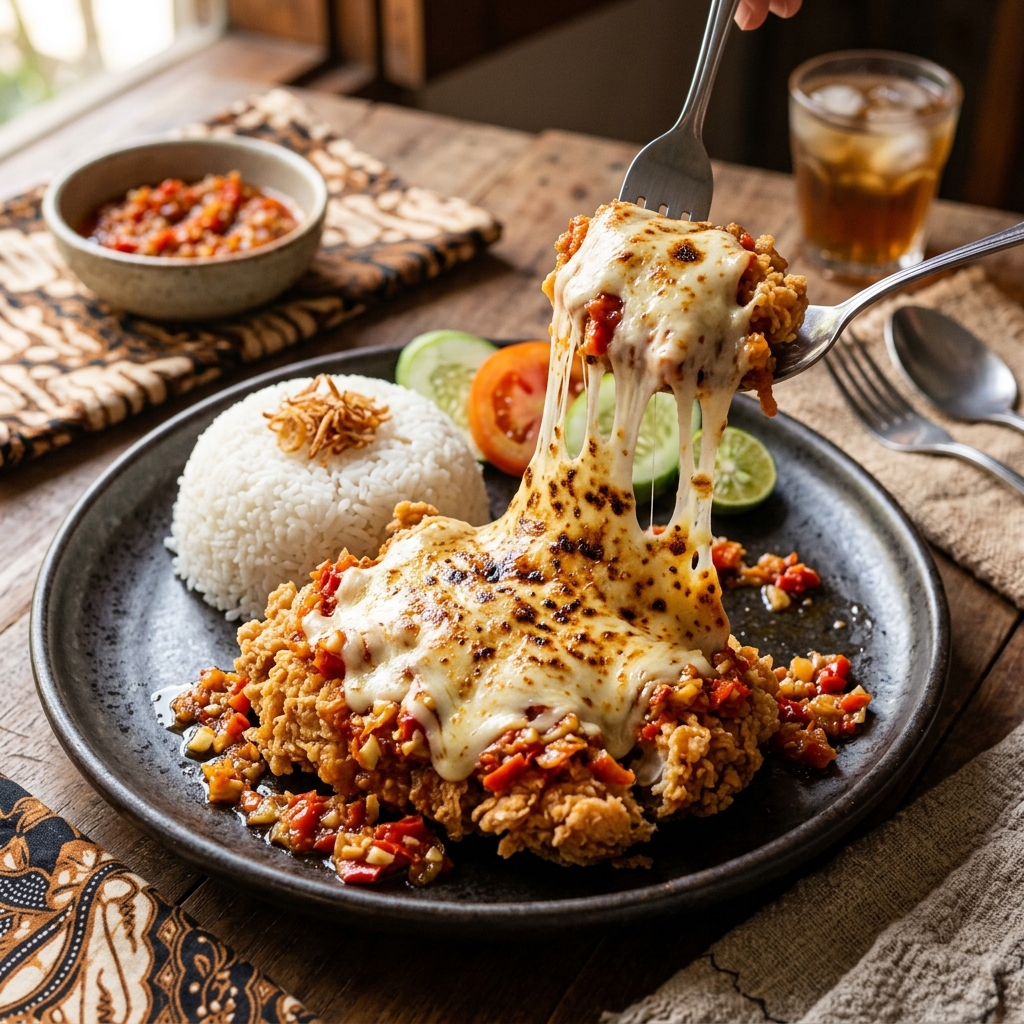 Ayam Geprek Mozzarella